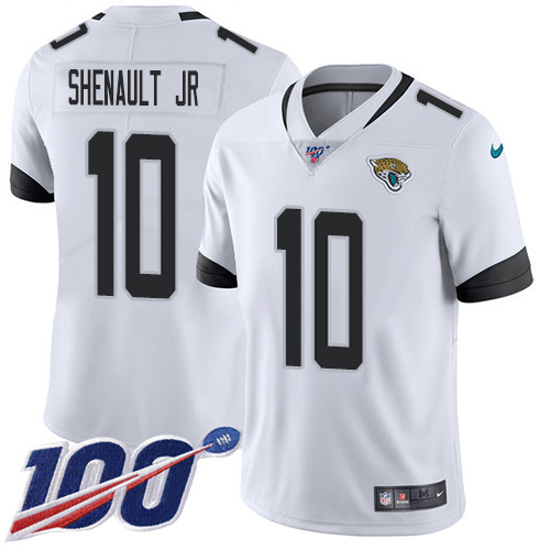 Nike Jaguars #10 Laviska Shenault Jr. White Youth Stitched NFL 100th Season Vapor Untouchable Limited Jersey